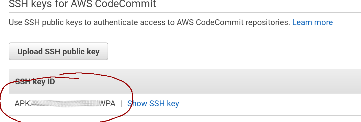 SSH key username